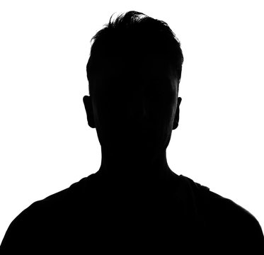 silhouette of a client man
